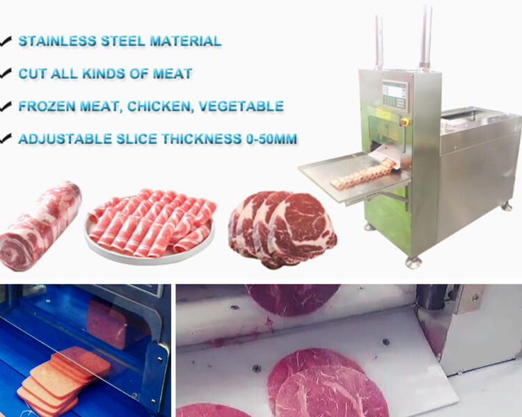 Frozen Meat Roll Slicer Machine Food Slicing Beef Rolls Cutter Machine Manual UK