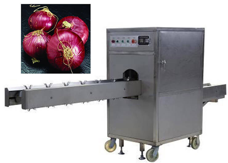Automatic Onion Processing Line for Root Cutting and Peeling